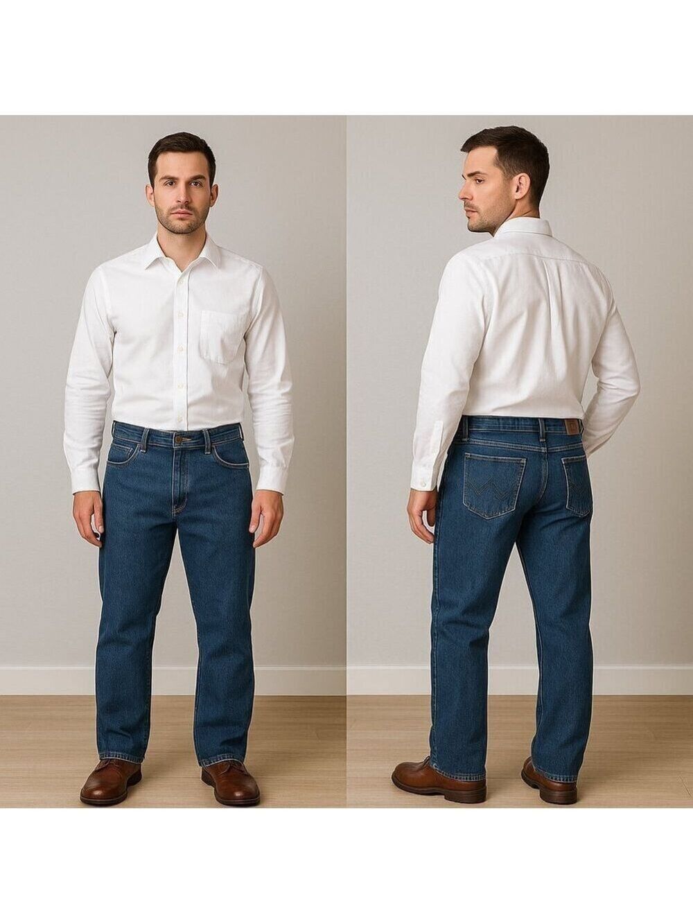 🐎👖 WRANGLER Classic Men’s Straight Leg Jeans Size 36x29 🤠🌵
